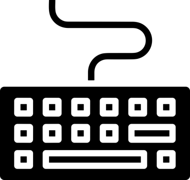 Şeffaf arkaplan ile PNG biçiminde bilgisayar logosu simgesi. Teknoloji markaları, bilişim hizmetleri, web geliştirme veya dijital ürünler için uygun minimalist siyah-beyaz tasarım. Çok yönlü markalaşma ve arayüz kullanımı için temiz ve modern sembol