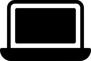 Şeffaf arkaplan ile PNG biçiminde bilgisayar logosu simgesi. Teknoloji markaları, bilişim hizmetleri, web geliştirme veya dijital ürünler için uygun minimalist siyah-beyaz tasarım. Çok yönlü markalaşma ve arayüz kullanımı için temiz ve modern sembol