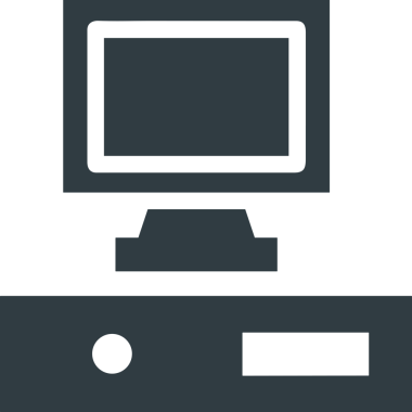 Şeffaf arkaplan ile PNG biçiminde bilgisayar logosu simgesi. Teknoloji markaları, bilişim hizmetleri, web geliştirme veya dijital ürünler için uygun minimalist siyah-beyaz tasarım. Çok yönlü markalaşma ve arayüz kullanımı için temiz ve modern sembol