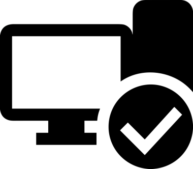 Şeffaf arkaplan ile PNG biçiminde bilgisayar logosu simgesi. Teknoloji markaları, bilişim hizmetleri, web geliştirme veya dijital ürünler için uygun minimalist siyah-beyaz tasarım. Çok yönlü markalaşma ve arayüz kullanımı için temiz ve modern sembol