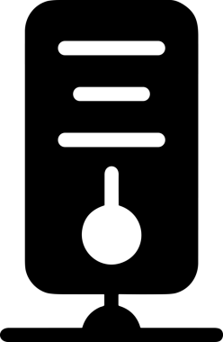 Şeffaf arkaplan ile PNG biçiminde bilgisayar logosu simgesi. Teknoloji markaları, bilişim hizmetleri, web geliştirme veya dijital ürünler için uygun minimalist siyah-beyaz tasarım. Çok yönlü markalaşma ve arayüz kullanımı için temiz ve modern sembol