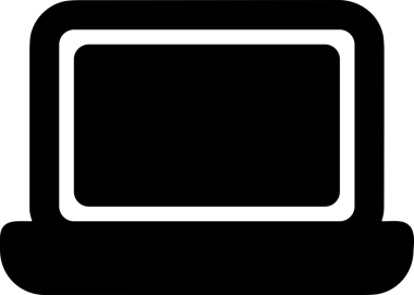 Şeffaf arkaplan ile PNG biçiminde bilgisayar logosu simgesi. Teknoloji markaları, bilişim hizmetleri, web geliştirme veya dijital ürünler için uygun minimalist siyah-beyaz tasarım. Çok yönlü markalaşma ve arayüz kullanımı için temiz ve modern sembol