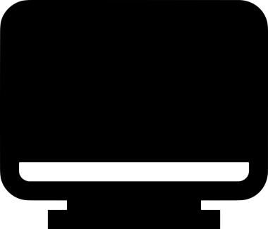 Şeffaf arkaplan ile PNG biçiminde bilgisayar logosu simgesi. Teknoloji markaları, bilişim hizmetleri, web geliştirme veya dijital ürünler için uygun minimalist siyah-beyaz tasarım. Çok yönlü markalaşma ve arayüz kullanımı için temiz ve modern sembol