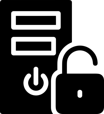 Şeffaf arkaplan ile PNG biçiminde bilgisayar logosu simgesi. Teknoloji markaları, bilişim hizmetleri, web geliştirme veya dijital ürünler için uygun minimalist siyah-beyaz tasarım. Çok yönlü markalaşma ve arayüz kullanımı için temiz ve modern sembol