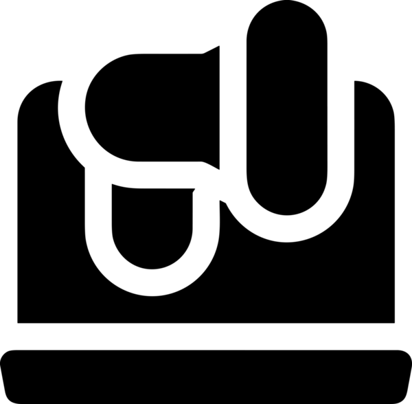 Şeffaf arkaplan ile PNG biçiminde bilgisayar logosu simgesi. Teknoloji markaları, bilişim hizmetleri, web geliştirme veya dijital ürünler için uygun minimalist siyah-beyaz tasarım. Çok yönlü markalaşma ve arayüz kullanımı için temiz ve modern sembol