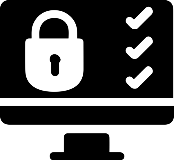 Şeffaf arkaplan ile PNG biçiminde bilgisayar logosu simgesi. Teknoloji markaları, bilişim hizmetleri, web geliştirme veya dijital ürünler için uygun minimalist siyah-beyaz tasarım. Çok yönlü markalaşma ve arayüz kullanımı için temiz ve modern sembol