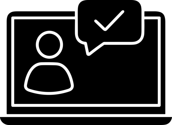 Şeffaf arkaplan ile PNG biçiminde bilgisayar logosu simgesi. Teknoloji markaları, bilişim hizmetleri, web geliştirme veya dijital ürünler için uygun minimalist siyah-beyaz tasarım. Çok yönlü markalaşma ve arayüz kullanımı için temiz ve modern sembol