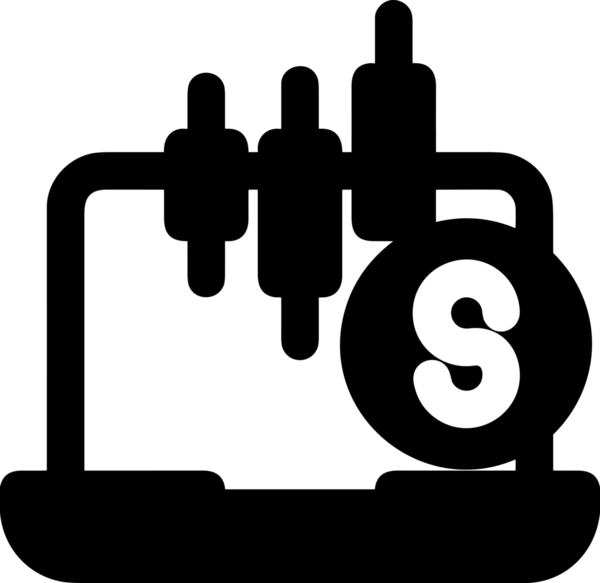 Şeffaf arkaplan ile PNG biçiminde bilgisayar logosu simgesi. Teknoloji markaları, bilişim hizmetleri, web geliştirme veya dijital ürünler için uygun minimalist siyah-beyaz tasarım. Çok yönlü markalaşma ve arayüz kullanımı için temiz ve modern sembol