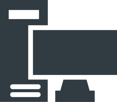 Şeffaf arkaplan ile PNG biçiminde bilgisayar logosu simgesi. Teknoloji markaları, bilişim hizmetleri, web geliştirme veya dijital ürünler için uygun minimalist siyah-beyaz tasarım. Çok yönlü markalaşma ve arayüz kullanımı için temiz ve modern sembol