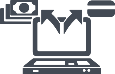 Şeffaf arkaplan ile PNG biçiminde bilgisayar logosu simgesi. Teknoloji markaları, bilişim hizmetleri, web geliştirme veya dijital ürünler için uygun minimalist siyah-beyaz tasarım. Çok yönlü markalaşma ve arayüz kullanımı için temiz ve modern sembol