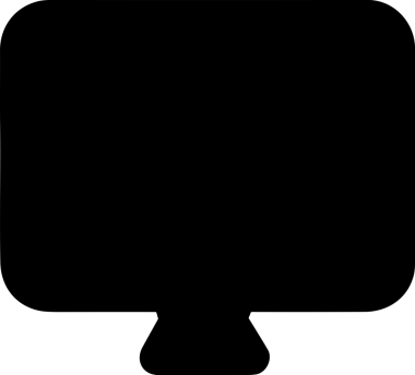 Şeffaf arkaplan ile PNG biçiminde bilgisayar logosu simgesi. Teknoloji markaları, bilişim hizmetleri, web geliştirme veya dijital ürünler için uygun minimalist siyah-beyaz tasarım. Çok yönlü markalaşma ve arayüz kullanımı için temiz ve modern sembol