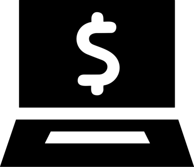 Şeffaf arkaplan ile PNG biçiminde bilgisayar logosu simgesi. Teknoloji markaları, bilişim hizmetleri, web geliştirme veya dijital ürünler için uygun minimalist siyah-beyaz tasarım. Çok yönlü markalaşma ve arayüz kullanımı için temiz ve modern sembol