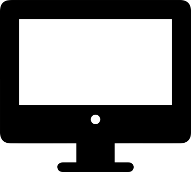 Şeffaf arkaplan ile PNG biçiminde bilgisayar logosu simgesi. Teknoloji markaları, bilişim hizmetleri, web geliştirme veya dijital ürünler için uygun minimalist siyah-beyaz tasarım. Çok yönlü markalaşma ve arayüz kullanımı için temiz ve modern sembol