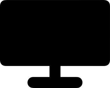 Şeffaf arkaplan ile PNG biçiminde bilgisayar logosu simgesi. Teknoloji markaları, bilişim hizmetleri, web geliştirme veya dijital ürünler için uygun minimalist siyah-beyaz tasarım. Çok yönlü markalaşma ve arayüz kullanımı için temiz ve modern sembol