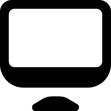 Şeffaf arkaplan ile PNG biçiminde bilgisayar logosu simgesi. Teknoloji markaları, bilişim hizmetleri, web geliştirme veya dijital ürünler için uygun minimalist siyah-beyaz tasarım. Çok yönlü markalaşma ve arayüz kullanımı için temiz ve modern sembol