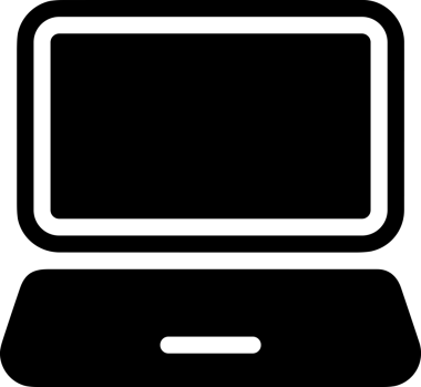 Şeffaf arkaplan ile PNG biçiminde bilgisayar logosu simgesi. Teknoloji markaları, bilişim hizmetleri, web geliştirme veya dijital ürünler için uygun minimalist siyah-beyaz tasarım. Çok yönlü markalaşma ve arayüz kullanımı için temiz ve modern sembol