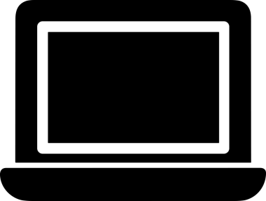 Şeffaf arkaplan ile PNG biçiminde bilgisayar logosu simgesi. Teknoloji markaları, bilişim hizmetleri, web geliştirme veya dijital ürünler için uygun minimalist siyah-beyaz tasarım. Çok yönlü markalaşma ve arayüz kullanımı için temiz ve modern sembol