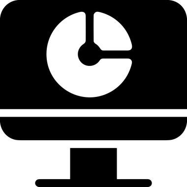 Şeffaf arkaplan ile PNG biçiminde bilgisayar logosu simgesi. Teknoloji markaları, bilişim hizmetleri, web geliştirme veya dijital ürünler için uygun minimalist siyah-beyaz tasarım. Çok yönlü markalaşma ve arayüz kullanımı için temiz ve modern sembol