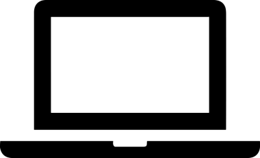 Şeffaf arkaplan ile PNG biçiminde bilgisayar logosu simgesi. Teknoloji markaları, bilişim hizmetleri, web geliştirme veya dijital ürünler için uygun minimalist siyah-beyaz tasarım. Çok yönlü markalaşma ve arayüz kullanımı için temiz ve modern sembol