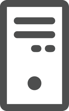 Şeffaf arkaplan ile PNG biçiminde bilgisayar logosu simgesi. Teknoloji markaları, bilişim hizmetleri, web geliştirme veya dijital ürünler için uygun minimalist siyah-beyaz tasarım. Çok yönlü markalaşma ve arayüz kullanımı için temiz ve modern sembol