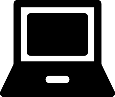 Şeffaf arkaplan ile PNG biçiminde bilgisayar logosu simgesi. Teknoloji markaları, bilişim hizmetleri, web geliştirme veya dijital ürünler için uygun minimalist siyah-beyaz tasarım. Çok yönlü markalaşma ve arayüz kullanımı için temiz ve modern sembol