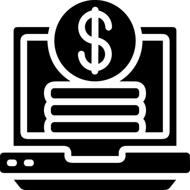 Şeffaf arkaplan ile PNG biçiminde bilgisayar logosu simgesi. Teknoloji markaları, bilişim hizmetleri, web geliştirme veya dijital ürünler için uygun minimalist siyah-beyaz tasarım. Çok yönlü markalaşma ve arayüz kullanımı için temiz ve modern sembol