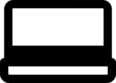 Şeffaf arkaplan ile PNG biçiminde bilgisayar logosu simgesi. Teknoloji markaları, bilişim hizmetleri, web geliştirme veya dijital ürünler için uygun minimalist siyah-beyaz tasarım. Çok yönlü markalaşma ve arayüz kullanımı için temiz ve modern sembol