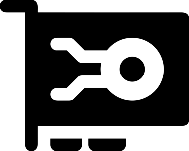 Şeffaf arkaplan ile PNG biçiminde bilgisayar logosu simgesi. Teknoloji markaları, bilişim hizmetleri, web geliştirme veya dijital ürünler için uygun minimalist siyah-beyaz tasarım. Çok yönlü markalaşma ve arayüz kullanımı için temiz ve modern sembol