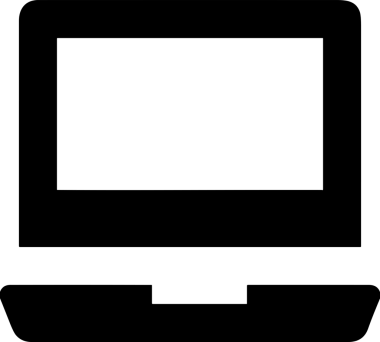 Şeffaf arkaplan ile PNG biçiminde bilgisayar logosu simgesi. Teknoloji markaları, bilişim hizmetleri, web geliştirme veya dijital ürünler için uygun minimalist siyah-beyaz tasarım. Çok yönlü markalaşma ve arayüz kullanımı için temiz ve modern sembol