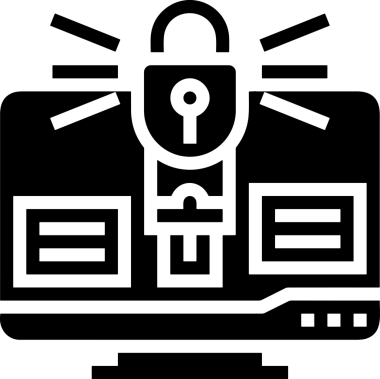Şeffaf arkaplan ile PNG biçiminde bilgisayar logosu simgesi. Teknoloji markaları, bilişim hizmetleri, web geliştirme veya dijital ürünler için uygun minimalist siyah-beyaz tasarım. Çok yönlü markalaşma ve arayüz kullanımı için temiz ve modern sembol