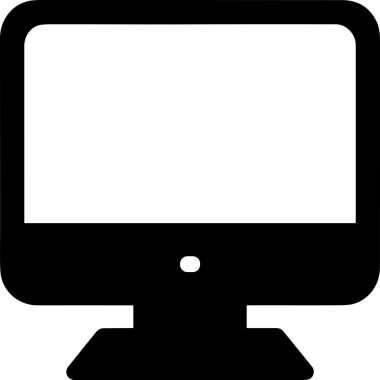 Şeffaf arkaplan ile PNG biçiminde bilgisayar logosu simgesi. Teknoloji markaları, bilişim hizmetleri, web geliştirme veya dijital ürünler için uygun minimalist siyah-beyaz tasarım. Çok yönlü markalaşma ve arayüz kullanımı için temiz ve modern sembol