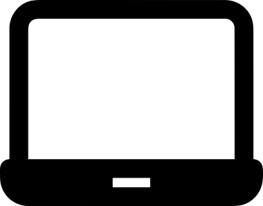 Şeffaf arkaplan ile PNG biçiminde bilgisayar logosu simgesi. Teknoloji markaları, bilişim hizmetleri, web geliştirme veya dijital ürünler için uygun minimalist siyah-beyaz tasarım. Çok yönlü markalaşma ve arayüz kullanımı için temiz ve modern sembol