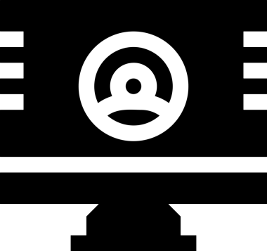 Şeffaf arkaplan ile PNG biçiminde bilgisayar logosu simgesi. Teknoloji markaları, bilişim hizmetleri, web geliştirme veya dijital ürünler için uygun minimalist siyah-beyaz tasarım. Çok yönlü markalaşma ve arayüz kullanımı için temiz ve modern sembol