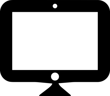 Şeffaf arkaplan ile PNG biçiminde bilgisayar logosu simgesi. Teknoloji markaları, bilişim hizmetleri, web geliştirme veya dijital ürünler için uygun minimalist siyah-beyaz tasarım. Çok yönlü markalaşma ve arayüz kullanımı için temiz ve modern sembol
