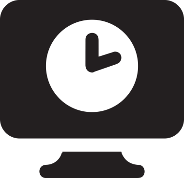 Şeffaf arkaplan ile PNG biçiminde bilgisayar logosu simgesi. Teknoloji markaları, bilişim hizmetleri, web geliştirme veya dijital ürünler için uygun minimalist siyah-beyaz tasarım. Çok yönlü markalaşma ve arayüz kullanımı için temiz ve modern sembol