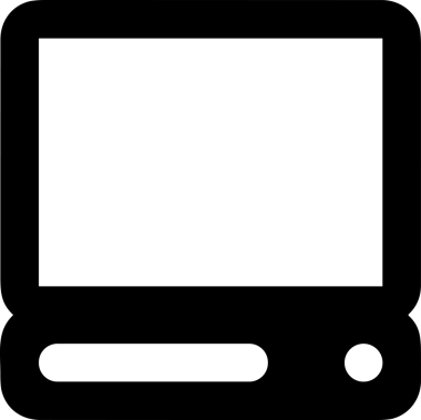 Şeffaf arkaplan ile PNG biçiminde bilgisayar logosu simgesi. Teknoloji markaları, bilişim hizmetleri, web geliştirme veya dijital ürünler için uygun minimalist siyah-beyaz tasarım. Çok yönlü markalaşma ve arayüz kullanımı için temiz ve modern sembol