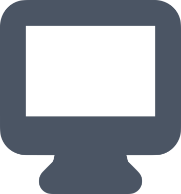 Şeffaf arkaplan ile PNG biçiminde bilgisayar logosu simgesi. Teknoloji markaları, bilişim hizmetleri, web geliştirme veya dijital ürünler için uygun minimalist siyah-beyaz tasarım. Çok yönlü markalaşma ve arayüz kullanımı için temiz ve modern sembol