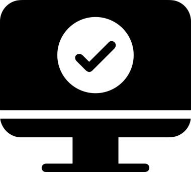 Şeffaf arkaplan ile PNG biçiminde bilgisayar logosu simgesi. Teknoloji markaları, bilişim hizmetleri, web geliştirme veya dijital ürünler için uygun minimalist siyah-beyaz tasarım. Çok yönlü markalaşma ve arayüz kullanımı için temiz ve modern sembol