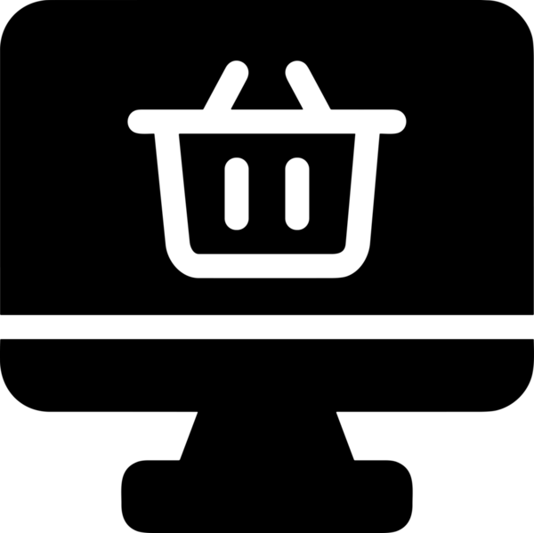 Şeffaf arkaplan ile PNG biçiminde bilgisayar logosu simgesi. Teknoloji markaları, bilişim hizmetleri, web geliştirme veya dijital ürünler için uygun minimalist siyah-beyaz tasarım. Çok yönlü markalaşma ve arayüz kullanımı için temiz ve modern sembol