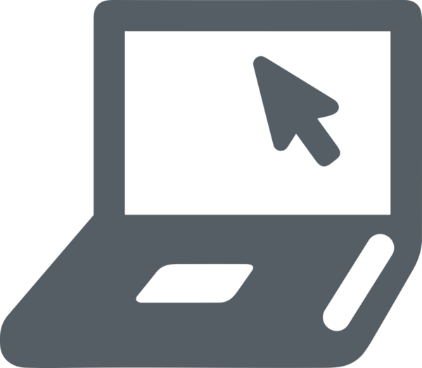 Şeffaf arkaplan ile PNG biçiminde bilgisayar logosu simgesi. Teknoloji markaları, bilişim hizmetleri, web geliştirme veya dijital ürünler için uygun minimalist siyah-beyaz tasarım. Çok yönlü markalaşma ve arayüz kullanımı için temiz ve modern sembol