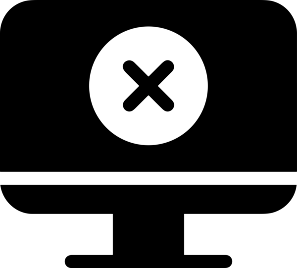 Şeffaf arkaplan ile PNG biçiminde bilgisayar logosu simgesi. Teknoloji markaları, bilişim hizmetleri, web geliştirme veya dijital ürünler için uygun minimalist siyah-beyaz tasarım. Çok yönlü markalaşma ve arayüz kullanımı için temiz ve modern sembol
