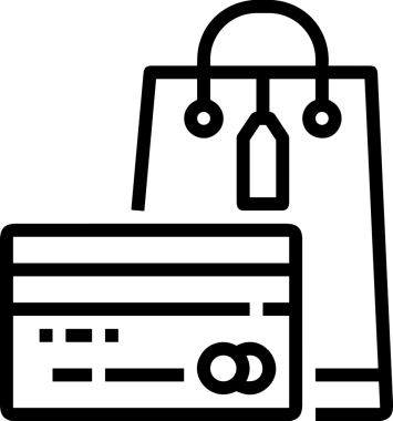 E-Ticaret, Perakende Uygulaması, Çevrimiçi Mağaza ve UI Tasarım Kullanımı için Alışveriş Simgesi Simgesi PNG Resmi
