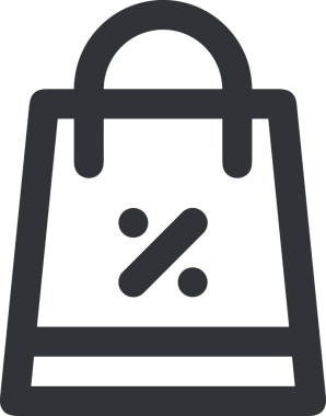 E-Ticaret, Perakende Uygulaması, Çevrimiçi Mağaza ve UI Tasarım Kullanımı için Alışveriş Simgesi Simgesi PNG Resmi