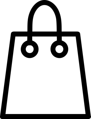 E-Ticaret, Perakende Uygulaması, Çevrimiçi Mağaza ve UI Tasarım Kullanımı için Alışveriş Simgesi Simgesi PNG Resmi