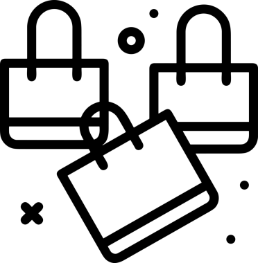 E-Ticaret, Perakende Uygulaması, Çevrimiçi Mağaza ve UI Tasarım Kullanımı için Alışveriş Simgesi Simgesi PNG Resmi