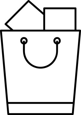 E-Ticaret, Perakende Uygulaması, Çevrimiçi Mağaza ve UI Tasarım Kullanımı için Alışveriş Simgesi Simgesi PNG Resmi
