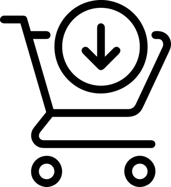 E-Ticaret, Perakende Uygulaması, Çevrimiçi Mağaza ve UI Tasarım Kullanımı için Alışveriş Simgesi Simgesi PNG Resmi