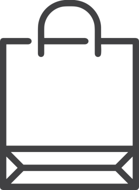 E-Ticaret, Perakende Uygulaması, Çevrimiçi Mağaza ve UI Tasarım Kullanımı için Alışveriş Simgesi Simgesi PNG Resmi