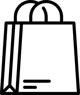 E-Ticaret, Perakende Uygulaması, Çevrimiçi Mağaza ve UI Tasarım Kullanımı için Alışveriş Simgesi Simgesi PNG Resmi