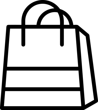 E-Ticaret, Perakende Uygulaması, Çevrimiçi Mağaza ve UI Tasarım Kullanımı için Alışveriş Simgesi Simgesi PNG Resmi